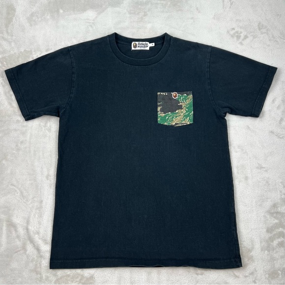 A Bathing Ape BAPE‎ Tiger Camo Pocket T-Shirt Men’s Medium - Picture 1 of 8